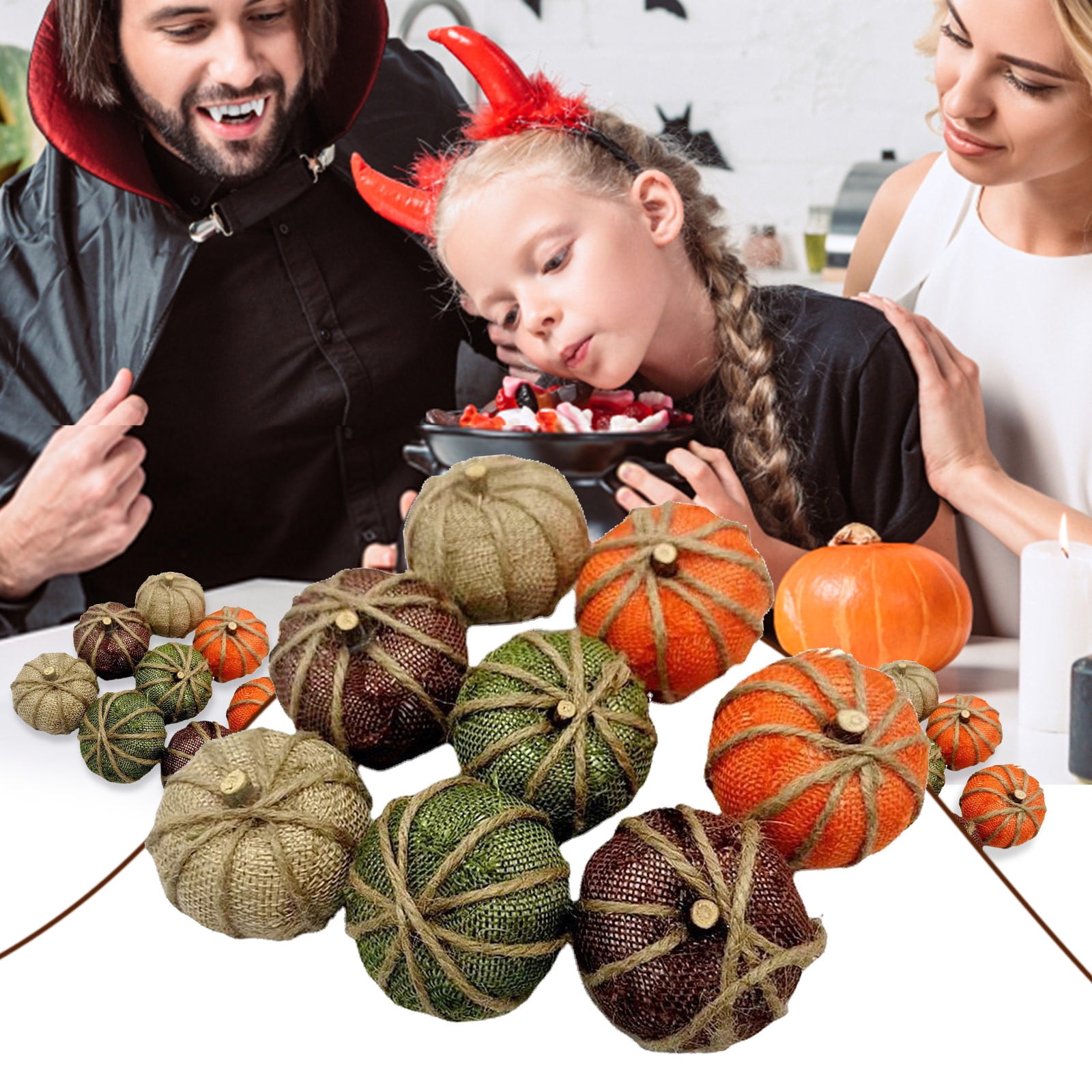 NAZISHW Pumpkin Fall Decorations 8/16pcs Decorative Foam Plastic Fake