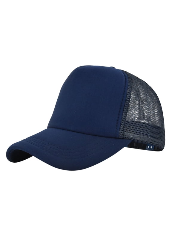 Unisex Quick Drying Baseball Cap Mesh Adjustable Sun Hat for Men and Women Casual Outdoor Sports Running Hat Trucker Hats Dad Hat (Navy Blue,One Size)