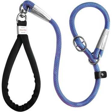 NAZOU Slip Leash 1/2in Hands Free Dog Leash Comfortable Dog Lead 3ft/4ft/5ft Hands Free Dog Leash Strong Training Leash for Dogs Up to 120LBS