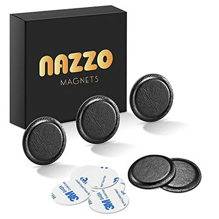 NAZZO Powerful Neodymium Magnets, Strong Rare Earth Magnets with Leather  for Fridge, Scientific, Crafts,and Office Circle Magnets Shatterproof ,  1.26