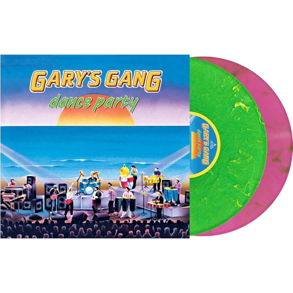 GARY'S GANG - Dance Party (Florescent Green With Yellow & Purple With Green Swirls 2 Vinyl 160g)- vinyl records