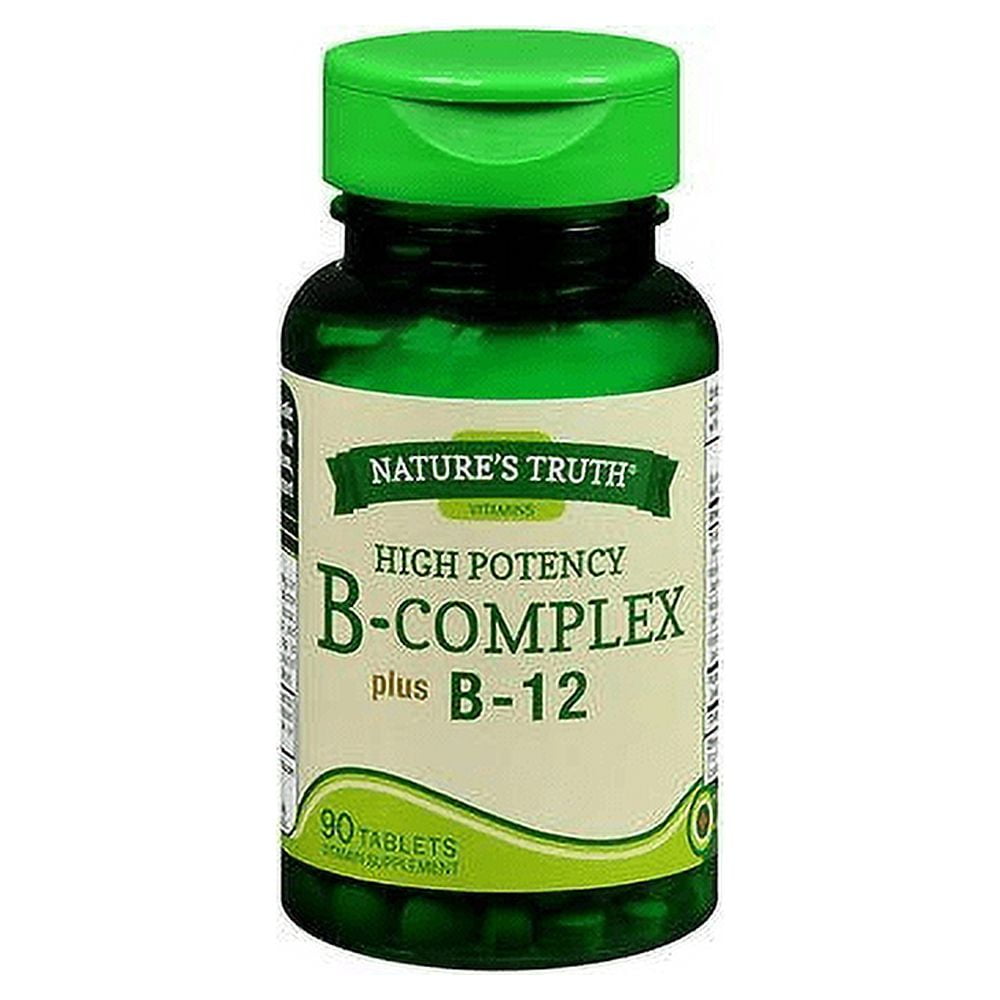 NAture's Truth High Potency Plus B12 Vitamins, 90ct, 4Pack