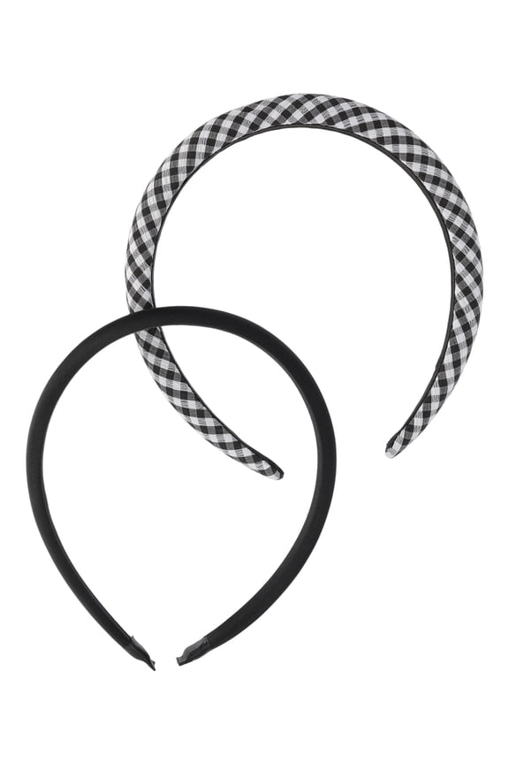 Women's Printed Headband Set, 2-Piece, Black