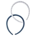 thumbnail image 1 of No Boundaries Printed Headband Set, 2-Piece, Blue, Women's, 1 of 3