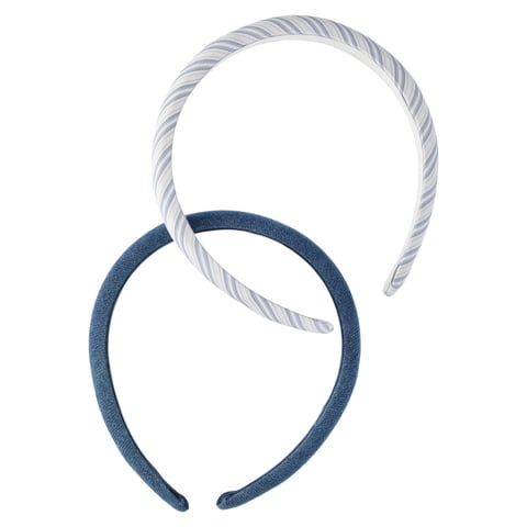 No Boundaries Printed Headband Set, 2-Piece, Blue, Women's