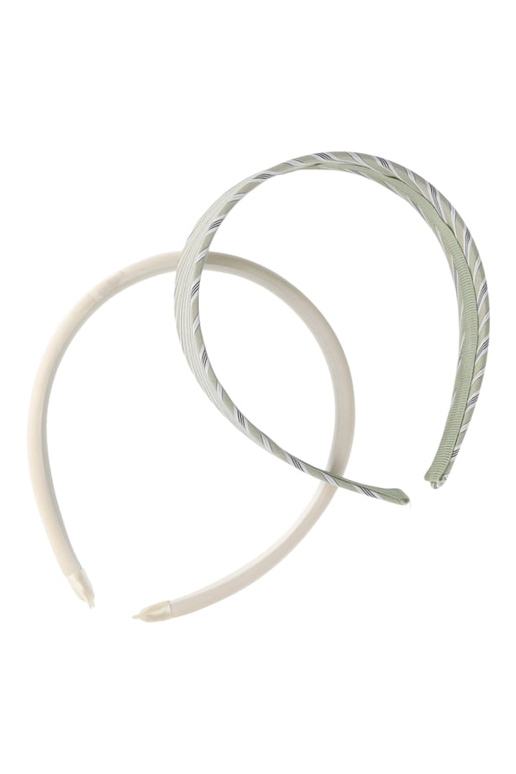 Printed Headband Set, 2-Piece, Ivory, Women's
