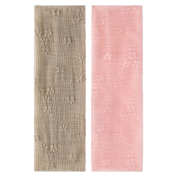 No Boundaries Solid Head Wrap, 2-Pack, Blush/Tan, Women's