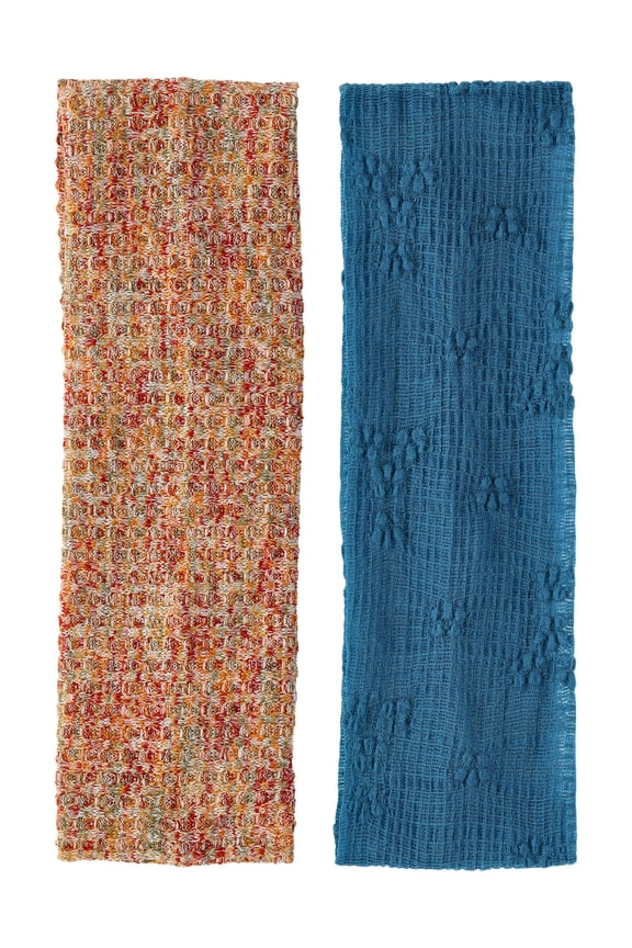 Marled Head Wrap, 2-Pack, Teal/Tan Multi, Women's