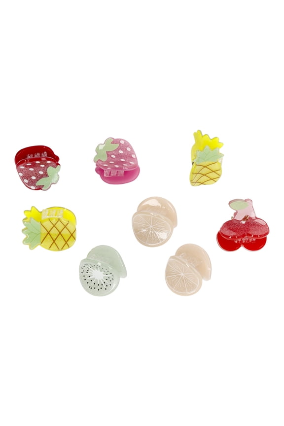 8-Piece Women's Fruit Mini Hair Claw Clips Set