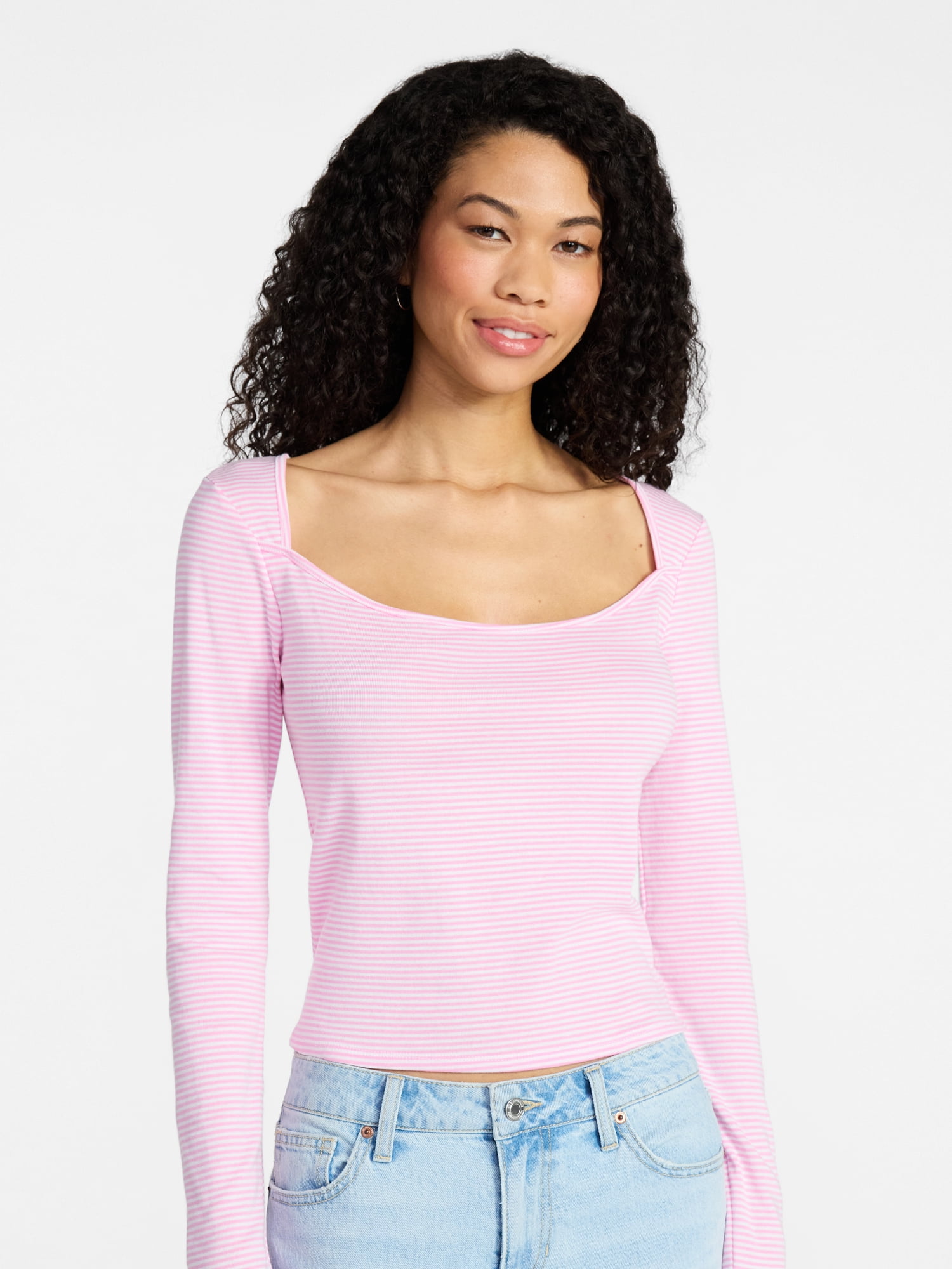 90s Square Neck Top, Women's XXS-XXL