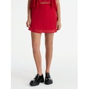 NO BOUNDARIES Chiffon A-Line Mini Skirt, Women's