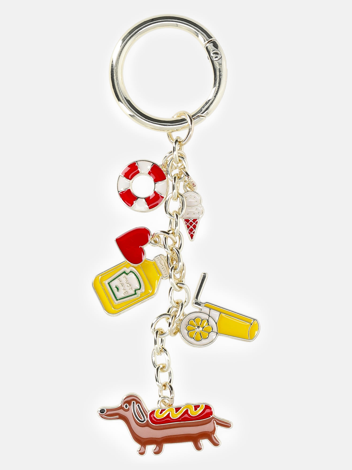 No Boundaries Women's Americana Bag Charm, Hotdog