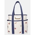 thumbnail image 1 of No Boundaries Women's Americana Cut Out Tote Bag, Natural, 1 of 5