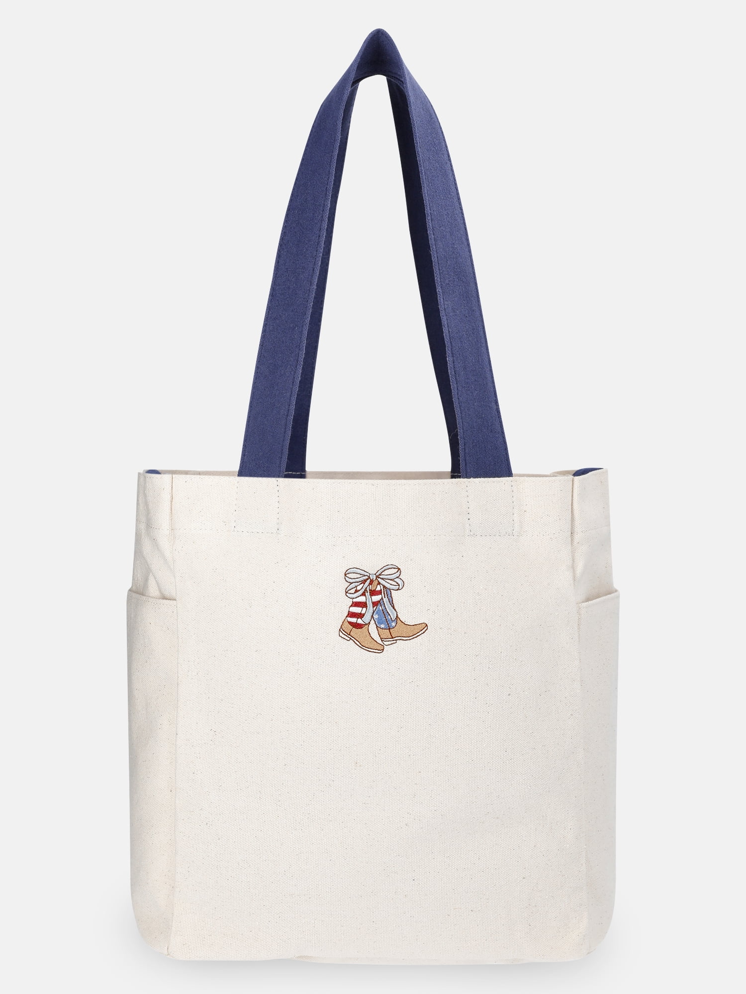 No Boundaries Women's Americana North/South Tote Bag, Natural