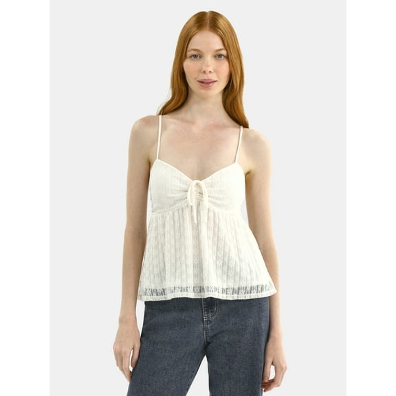 No Boundaries Babydoll Lace Top, Women's