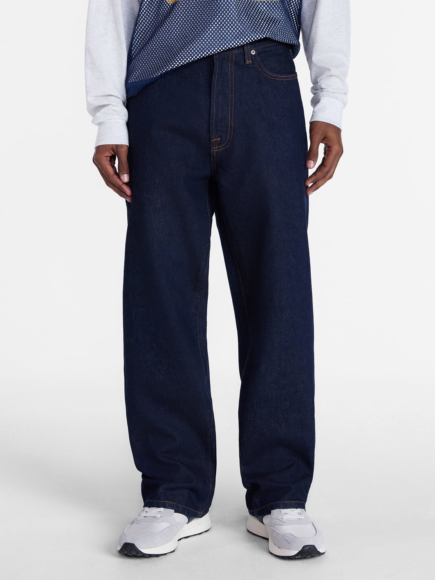 No Boundaries Baggy Fit Jeans, 100% Cotton 14 oz Denim, Men's 28x30-40x32