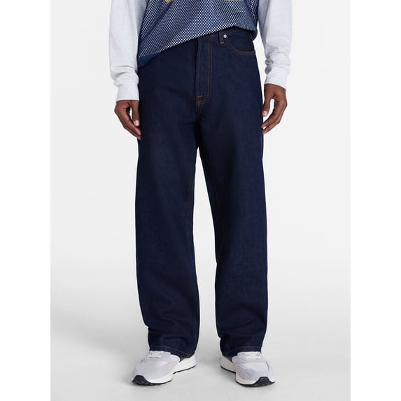 No Boundaries Baggy Fit Jeans, 100% Cotton, Men's 28x30-40x32