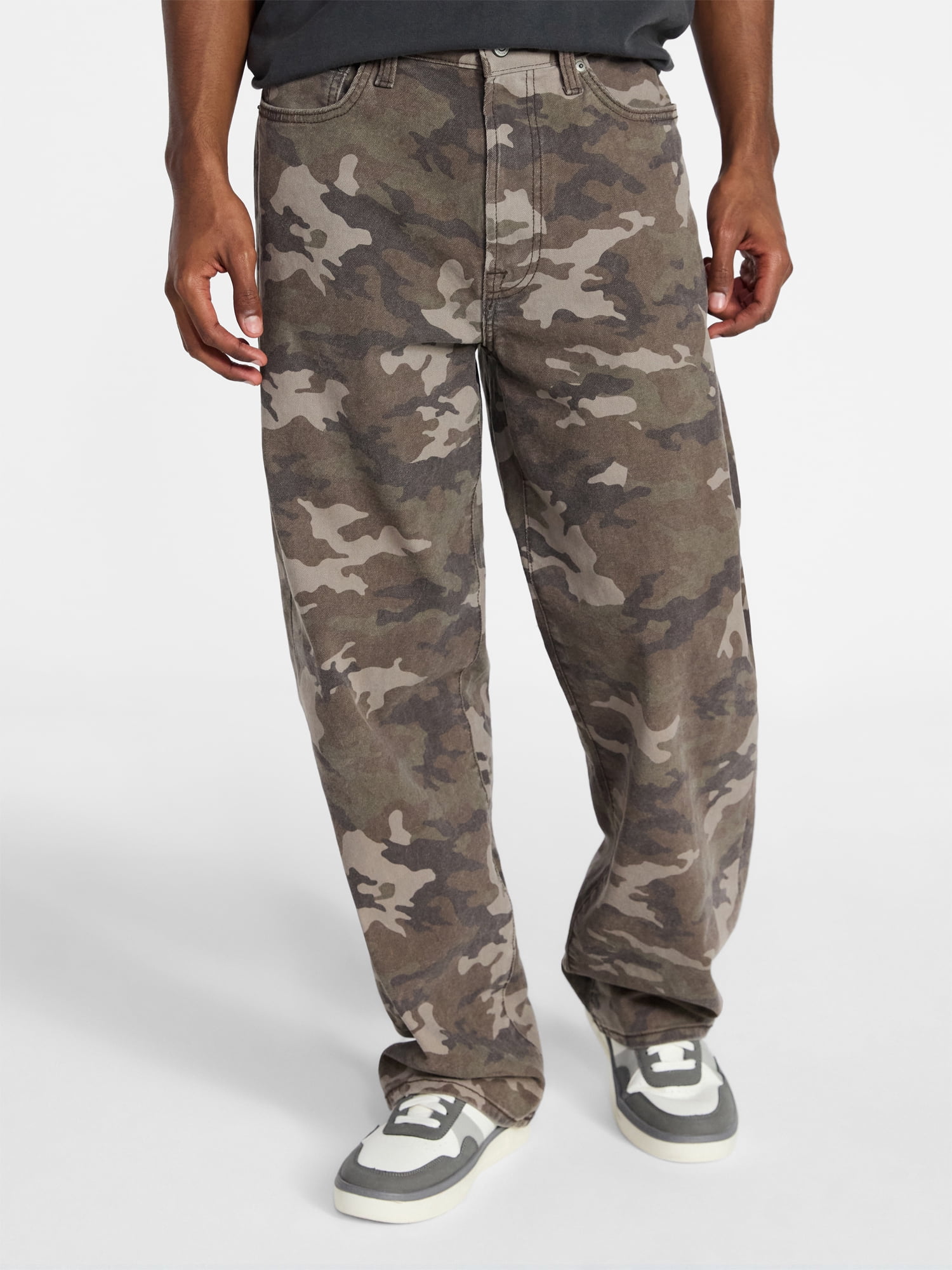 No Boundaries Baggy Fit Jeans, Tonal Camo, Men's 28x30-40x32