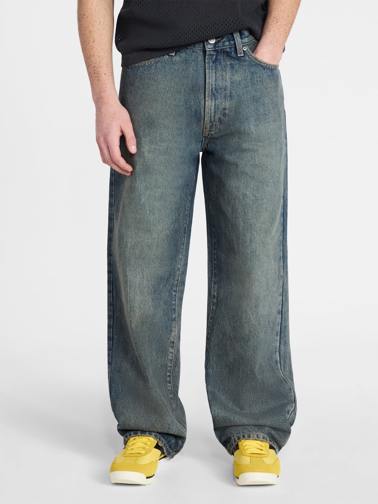 No Boundaries Baggy Fit Jeans, 100% Cotton 14 oz Denim, Men's 28x30-40x32