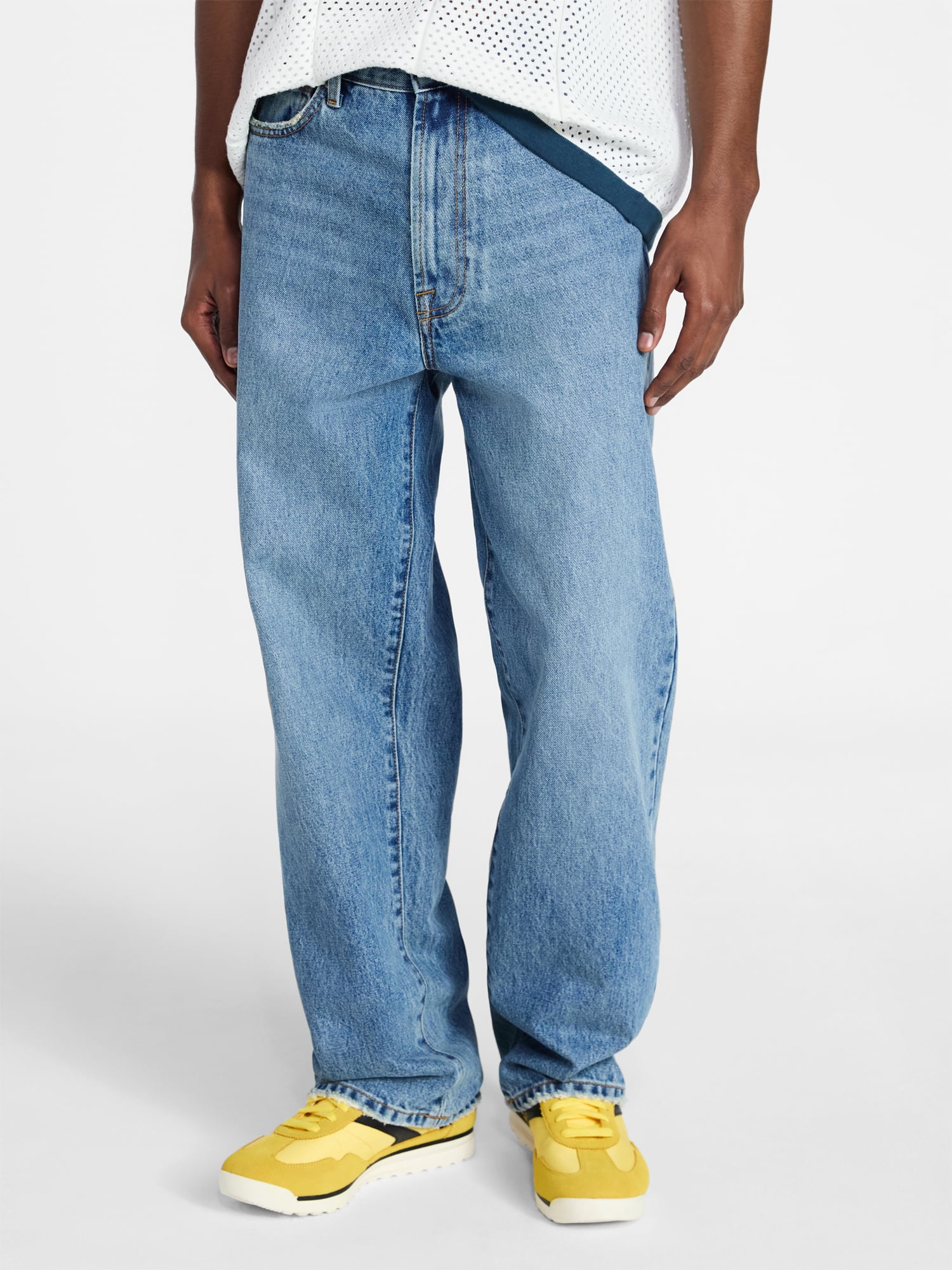 No Boundaries Baggy Fit Jeans, 100% Cotton 14 oz Denim, Men's 28x30-40x32