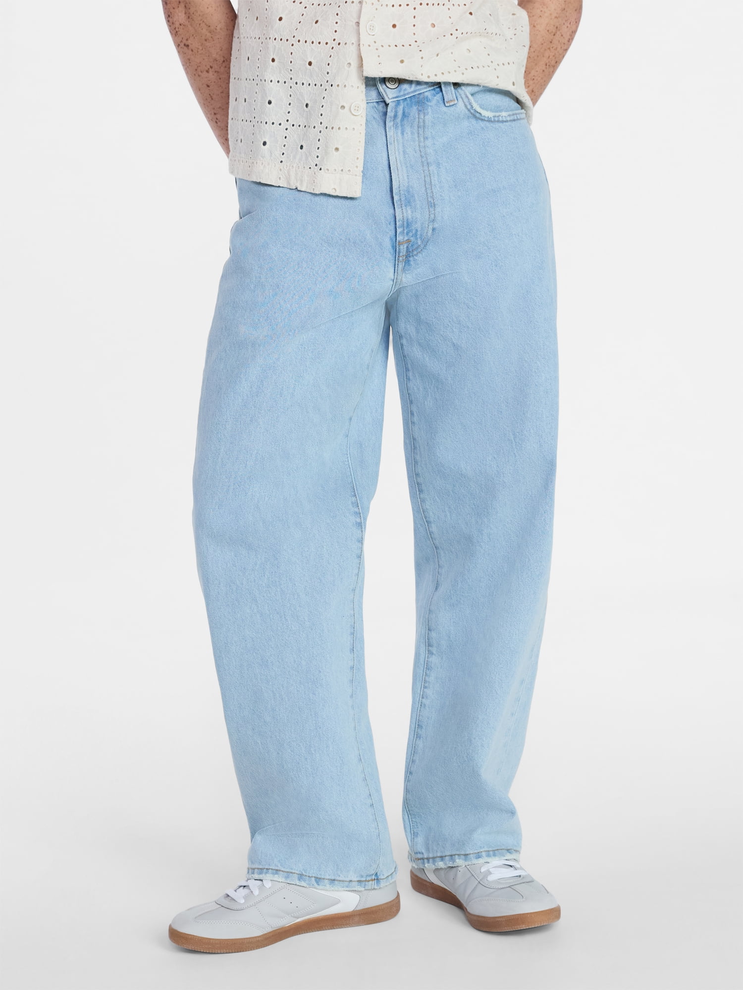No Boundaries Baggy Fit Jeans, 100% Cotton 14 oz Denim, Men's 28x30-40x32
