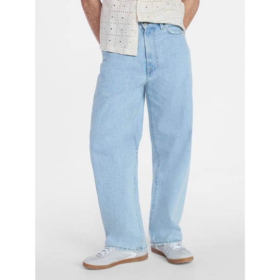 No Boundaries Baggy Fit Jeans, 100% Cotton 14 oz Denim, Men's 28x30-40x32