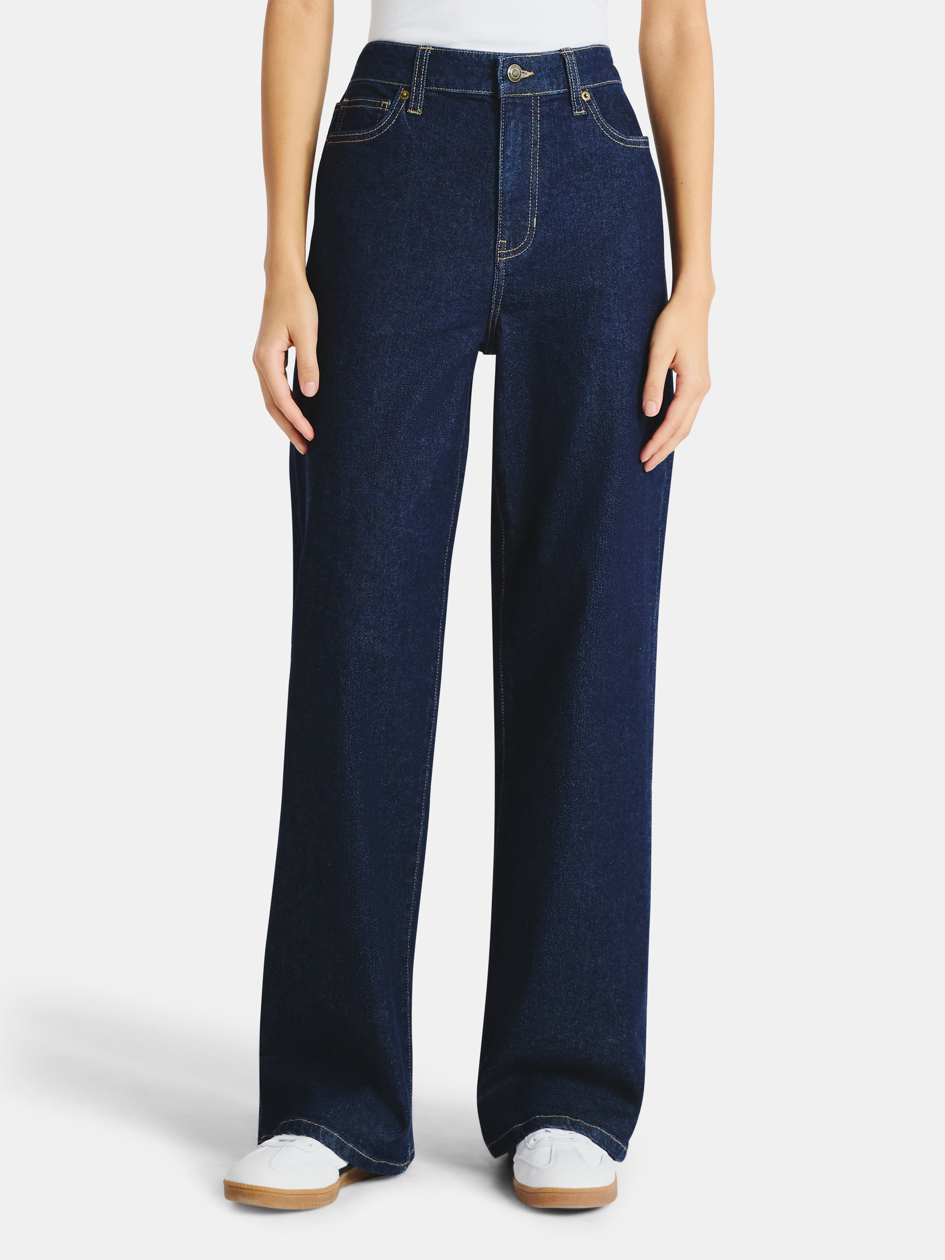 パンツ NOREMID RIGHT SUPPER BAGGY DENIM Navy Women's Blue Distressed Authentic Mid-Waist Baggy Jean | ME+EM