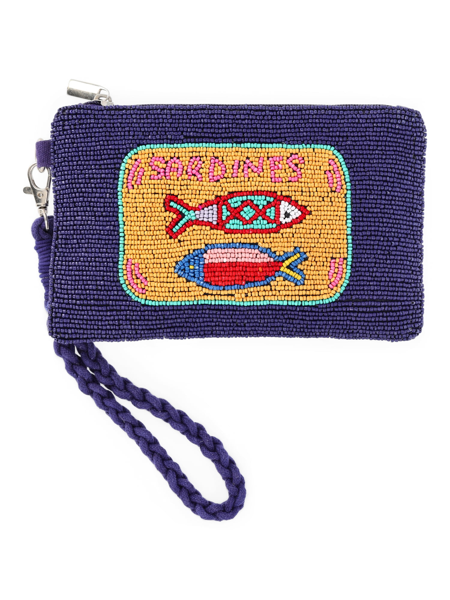 No Boundaries Women's Beaded Wristlet, Navy Sardines - Walmart.com