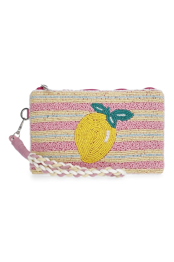 Women's Beaded Wristlet, Pink