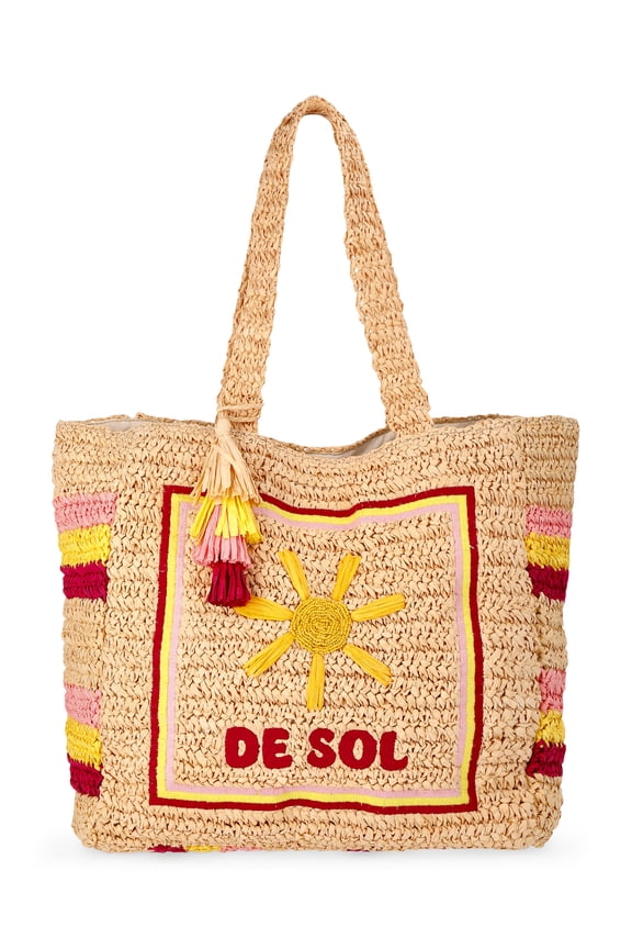 Women's De Sol Beach Tote Bag, Multi Del Sol