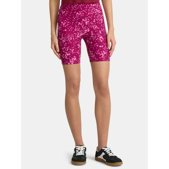 No Boundaries Bike Shorts with Cell Phone Pocket, 7” Inseam, Women's