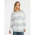 thumbnail image 1 of No Boundaries Boatneck Pullover Cable Knit Sweater, Lightweight, Women's, 1 of 5
