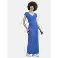thumbnail image 1 of No Boundaries Bodycon Maxi Dress with Cap Sleeves, Women's, 1 of 4