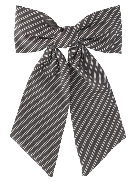 Large Stripe Hair Bow Barrette Clip, Women's
