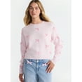 thumbnail image 1 of No Boundaries Bow Sweater, Lightweight, Women's, 1 of 5