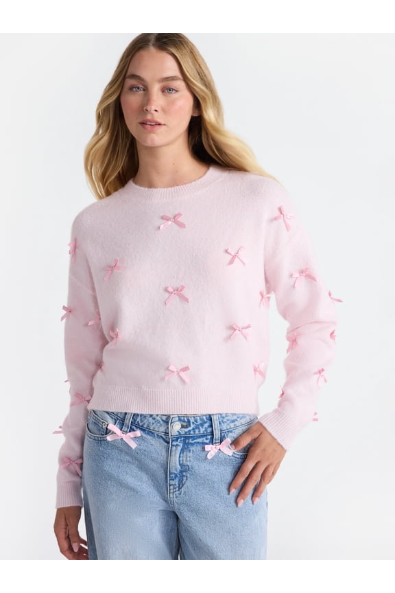 Bow Sweater, Lightweight, Women's