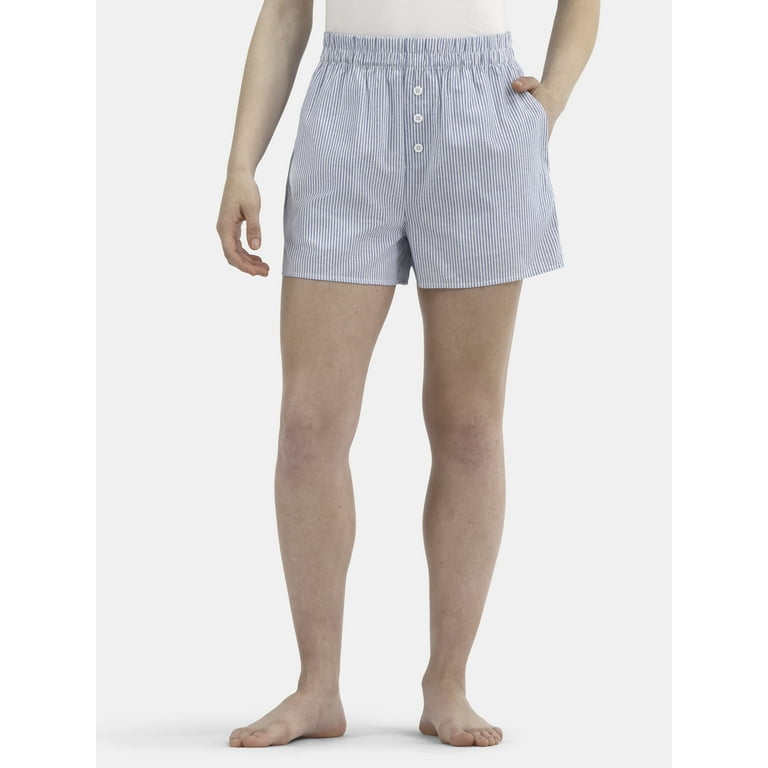 No Boundaries Cotton Boxer Shorts with Rollover Waist