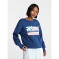 thumbnail image 1 of No Boundaries Boxy Americana Sweatshirt with Long Sleeves, Women's XXS-4X, 1 of 5