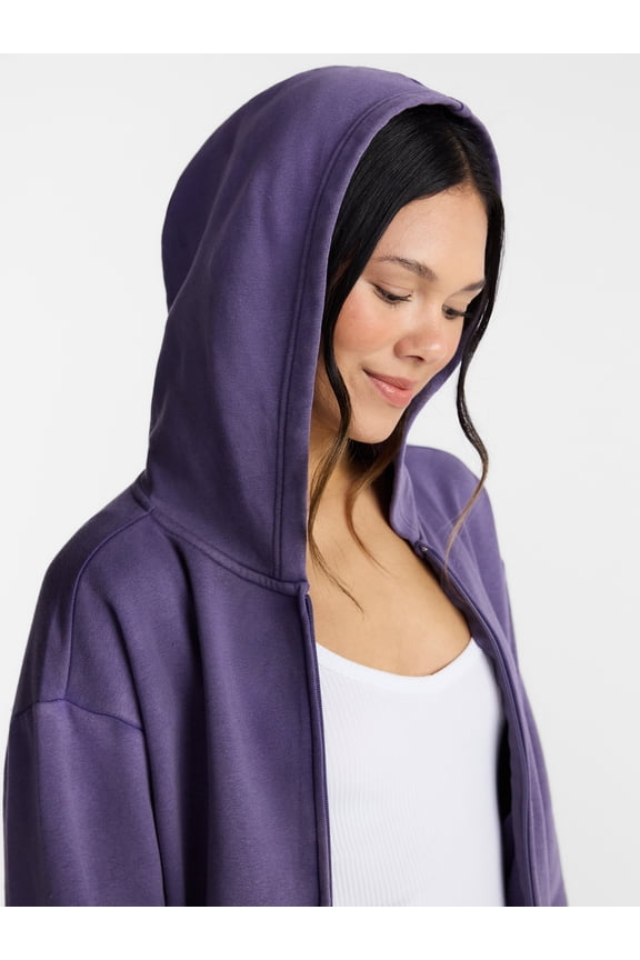 Boxy Zip Up Hoodie, Women's XXS-XXL
