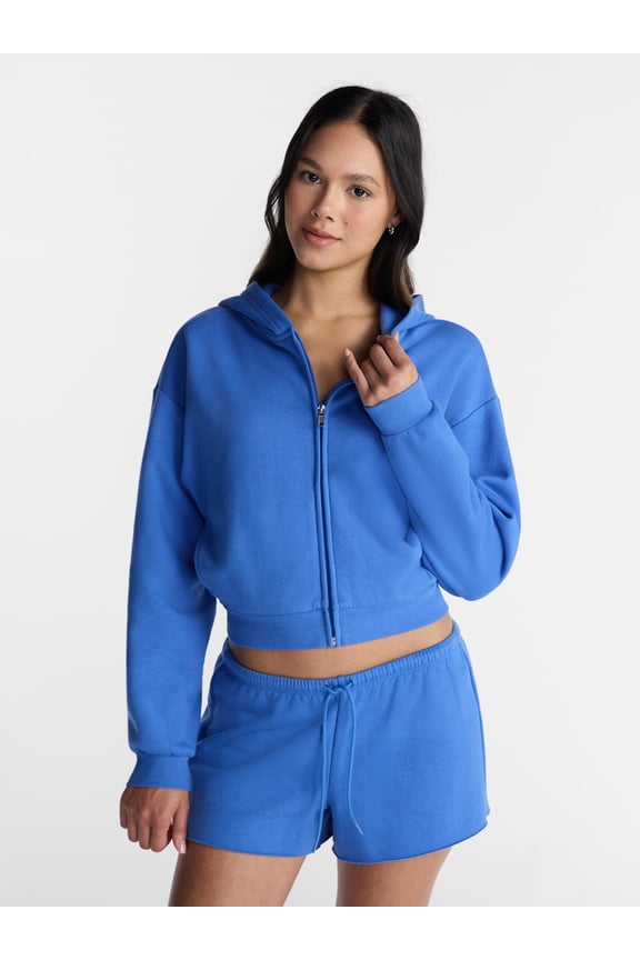 Boxy Zip Up Hoodie, Women's XXS-XXL