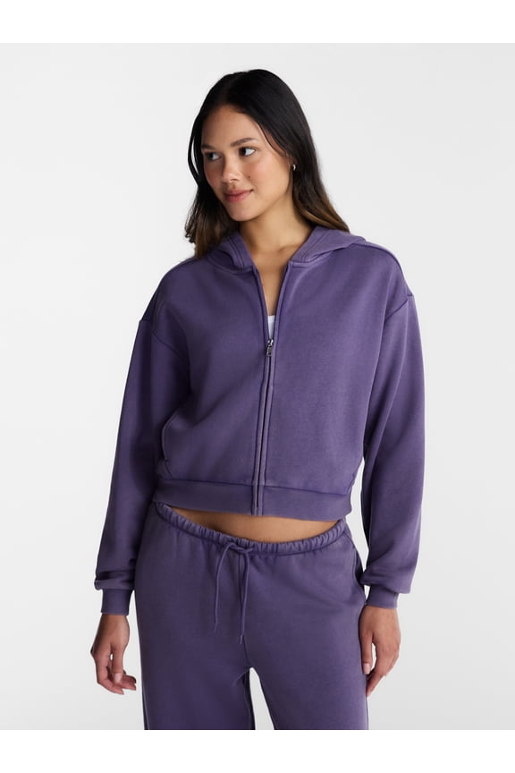 Boxy Zip Up Hoodie, Women's XXS-XXL