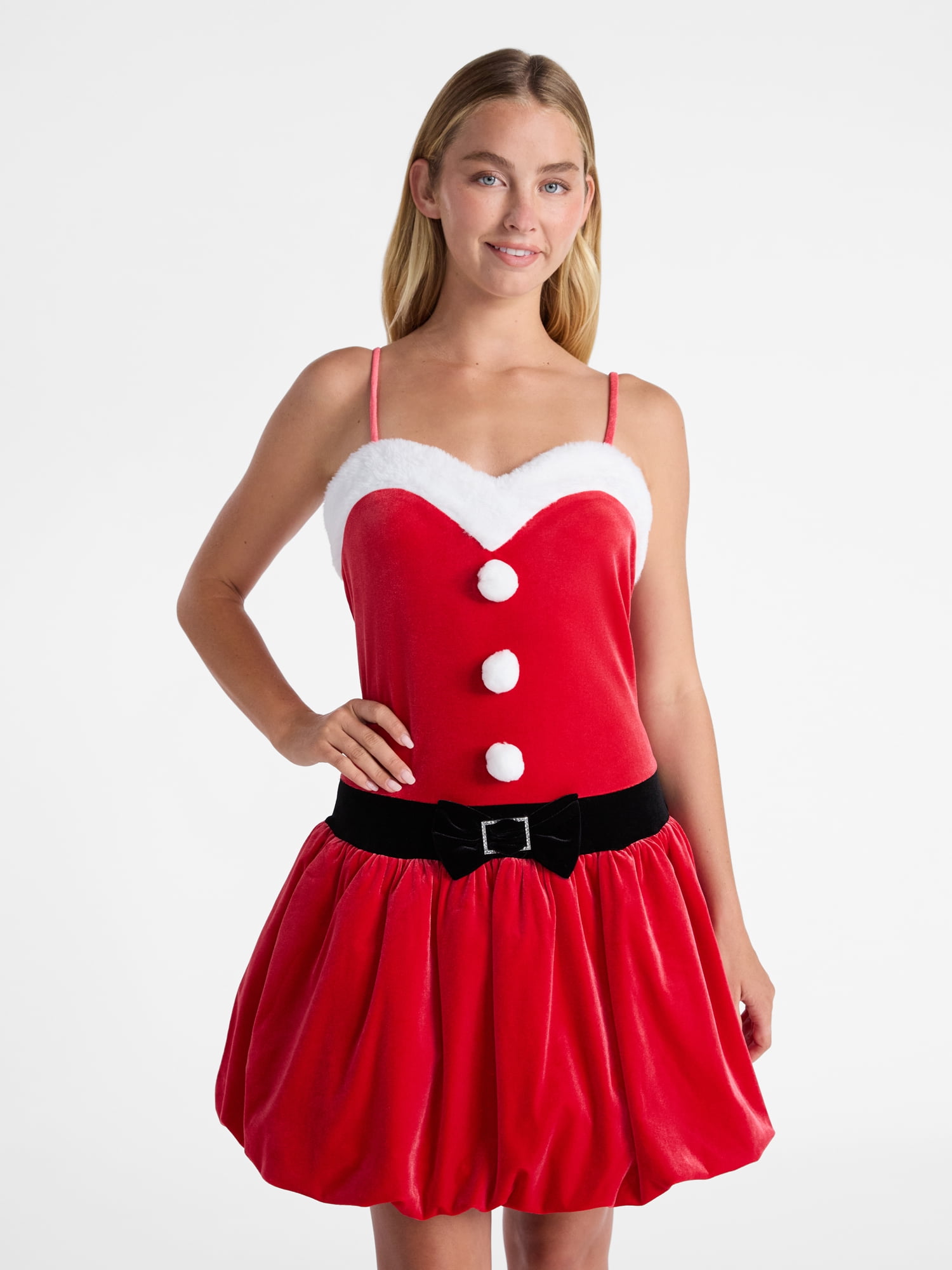 Santa Claus Bubble Mini Dress, Women's