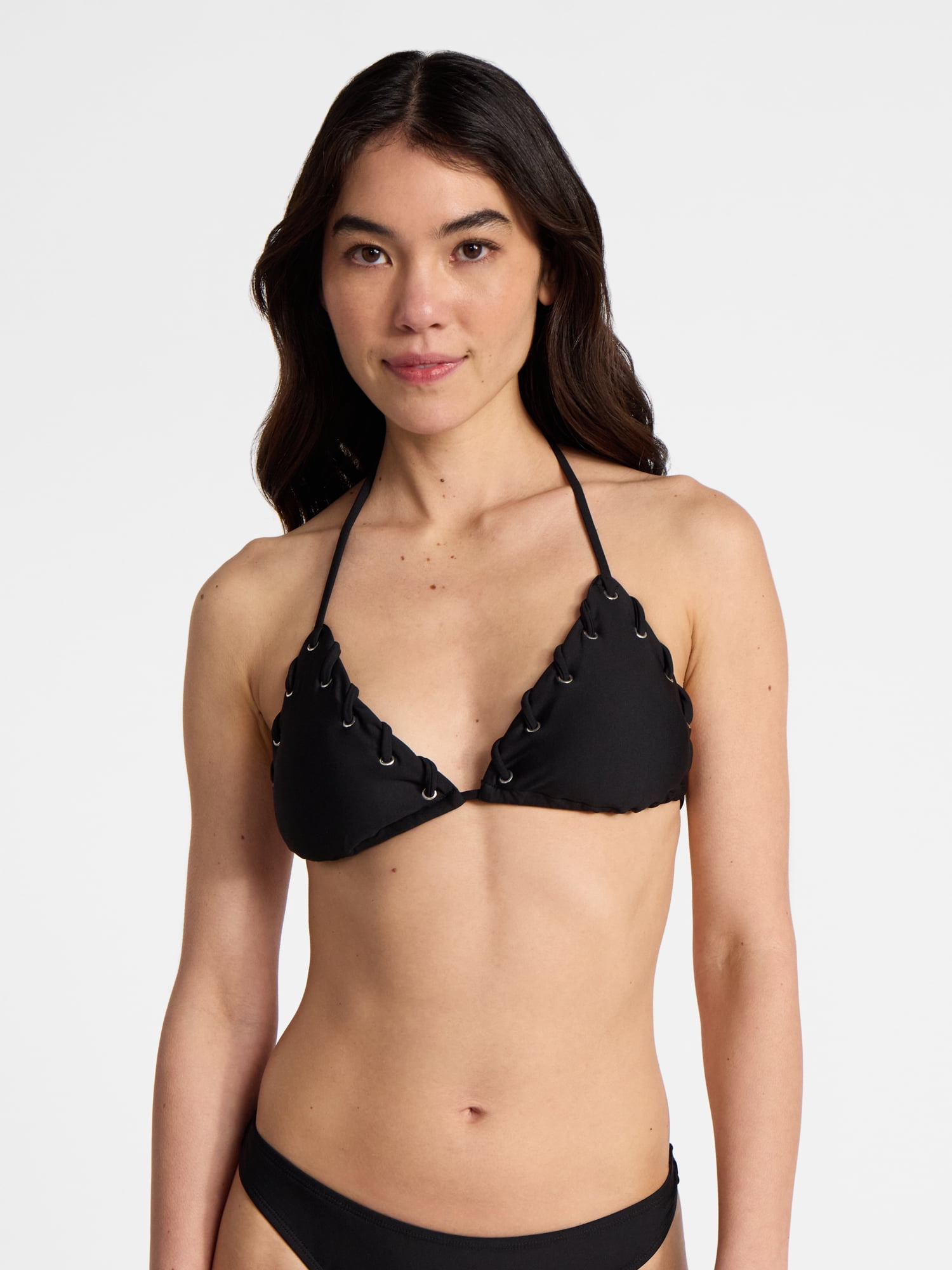 No Boundaries Laced Triangle Bikini Top, Women’s