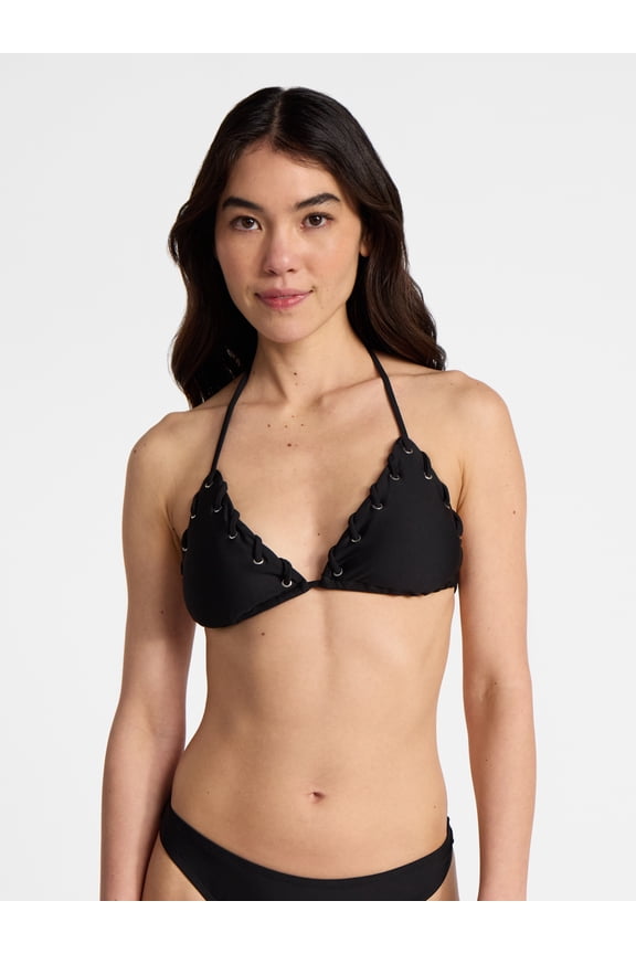 Laced Triangle Bikini Top, Women’s