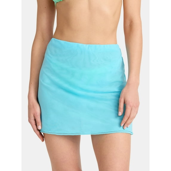 No Boundaries Mesh Coverup Skirt, Women’s