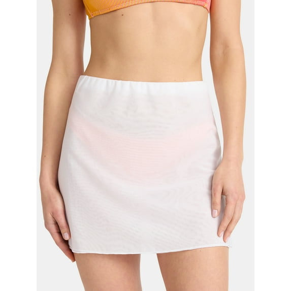 No Boundaries Mesh Coverup Skirt, Women’s