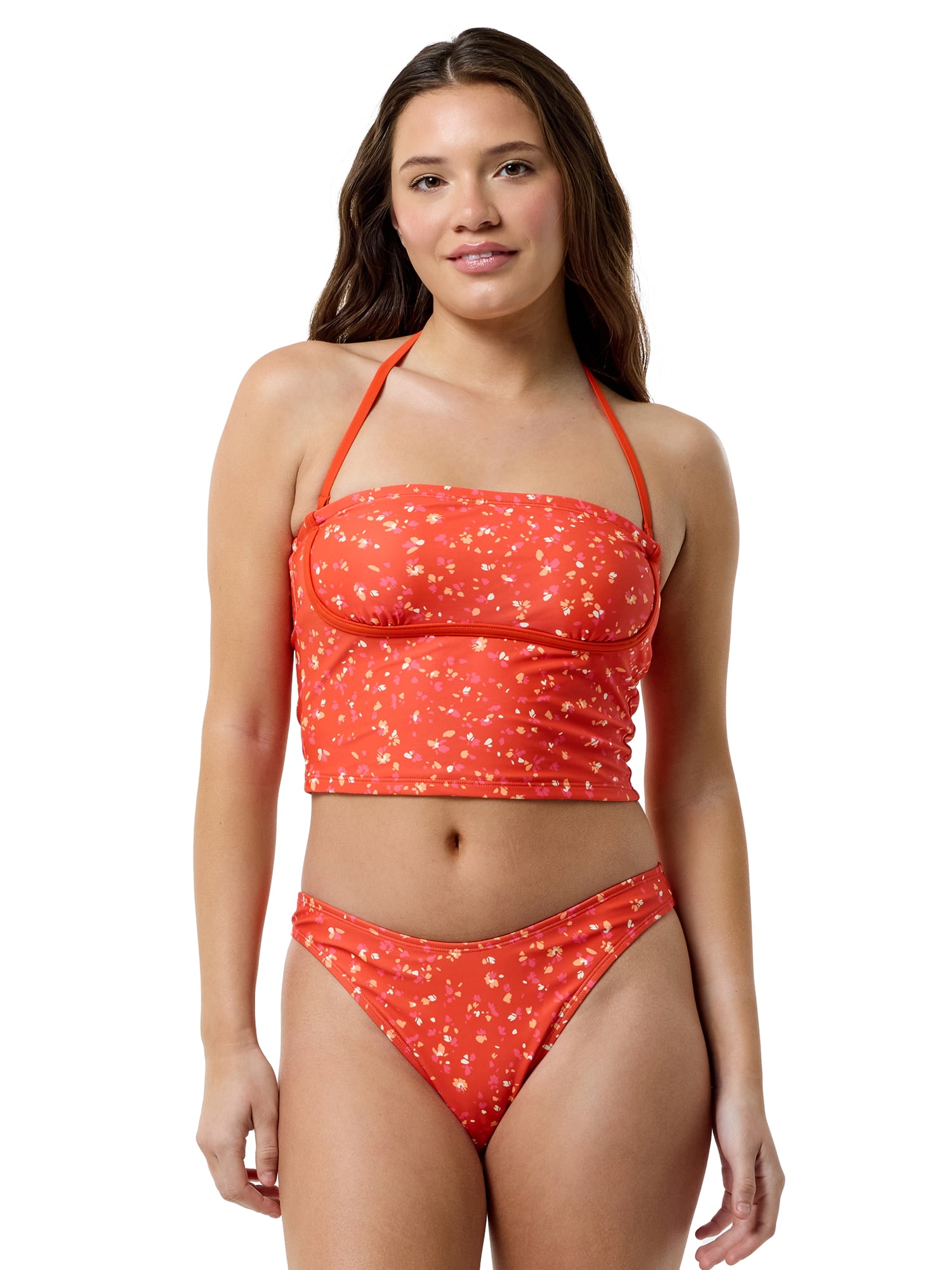 No Boundaries Women's Just My Type Bandeau Midkini Top, Sizes XXS-XXL
