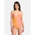 thumbnail image 1 of No Boundaries Ribbed One Piece Swimsuit, Women’s, 1 of 4