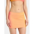 thumbnail image 1 of No Boundaries Ribbed Mini Swim Skirt Coverup, Women's, 1 of 5