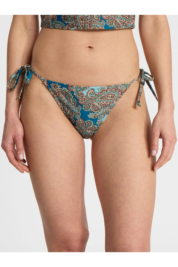 Paisley Side Tie Bikini Bottoms, Women’s
